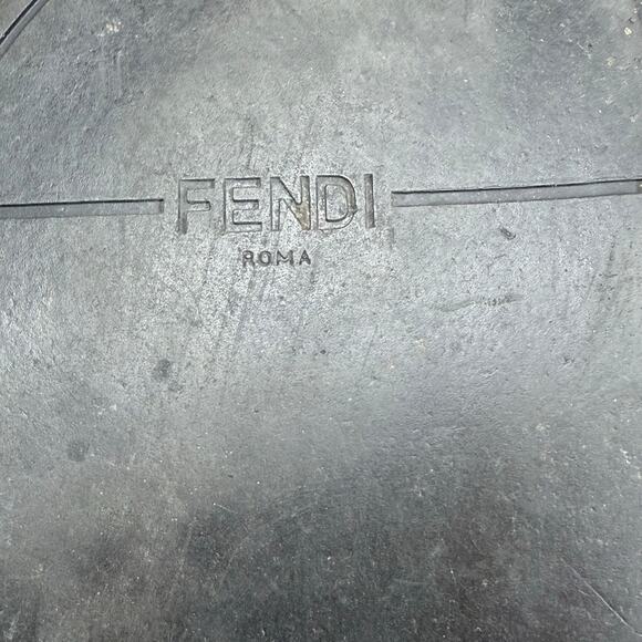 Fendi Zucca FF Logo Sherling Slides - Picture 6 of 6